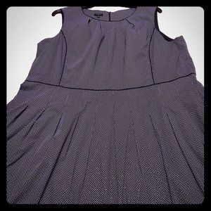 Talbots Navy Swiss dot fit & flair dress size 24